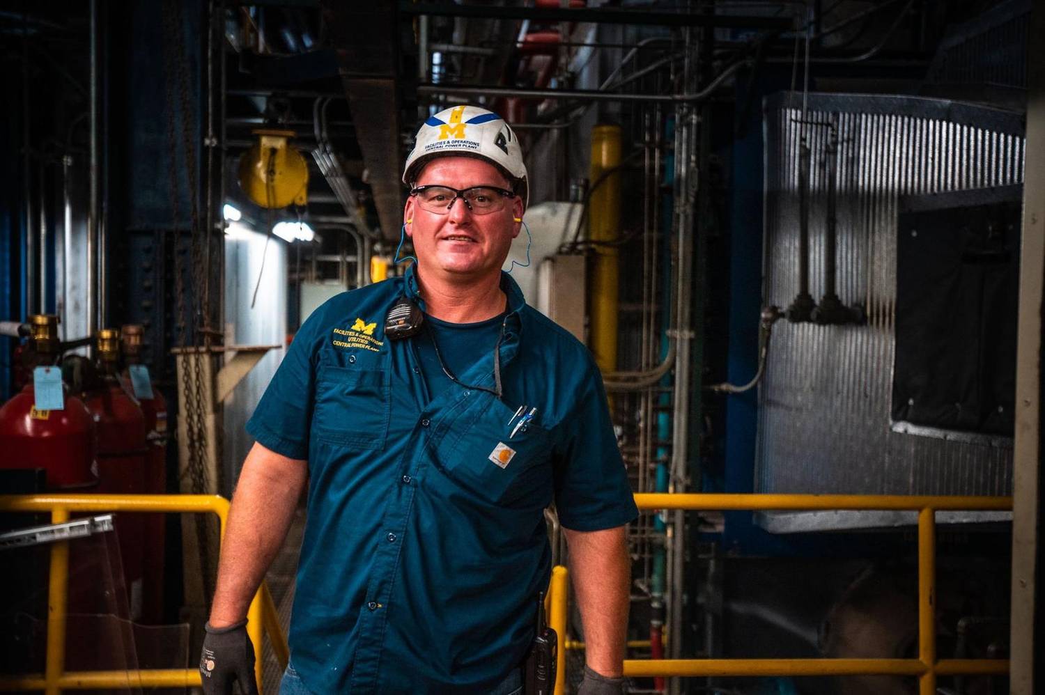 Facilities worker at a power plant